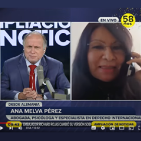 Die Rechtanwältin Ana Melva Pérez de Preitschopf wurde am 18.10.2021 von RPP interviewt.