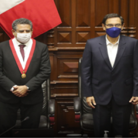 Präsident Vizcarra und Kongresspräsident Manuel Merino, Quelle:Agencia Andina 